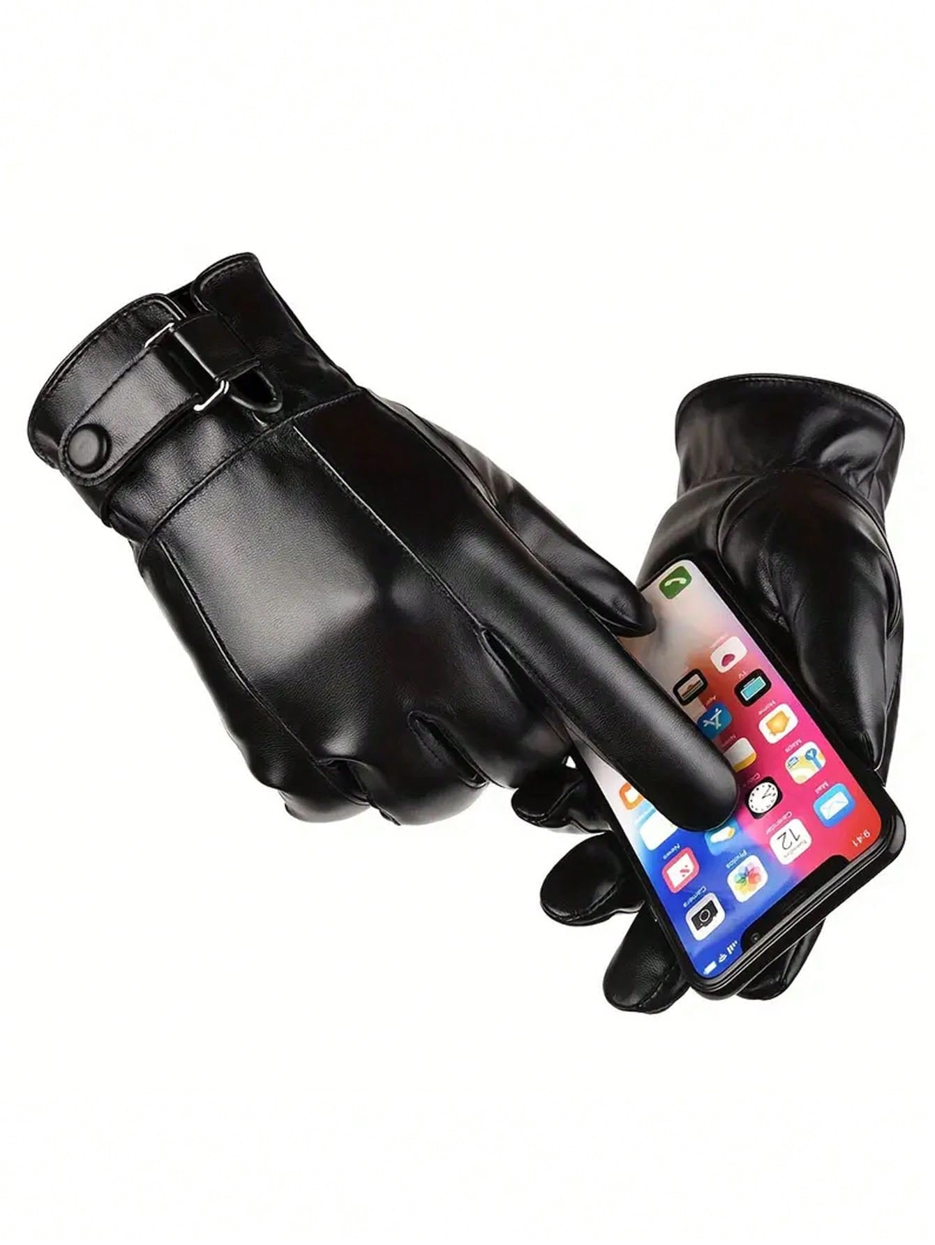Leather Driving Glove - قفازات رجالية شتوية دافئة مصنوعة من