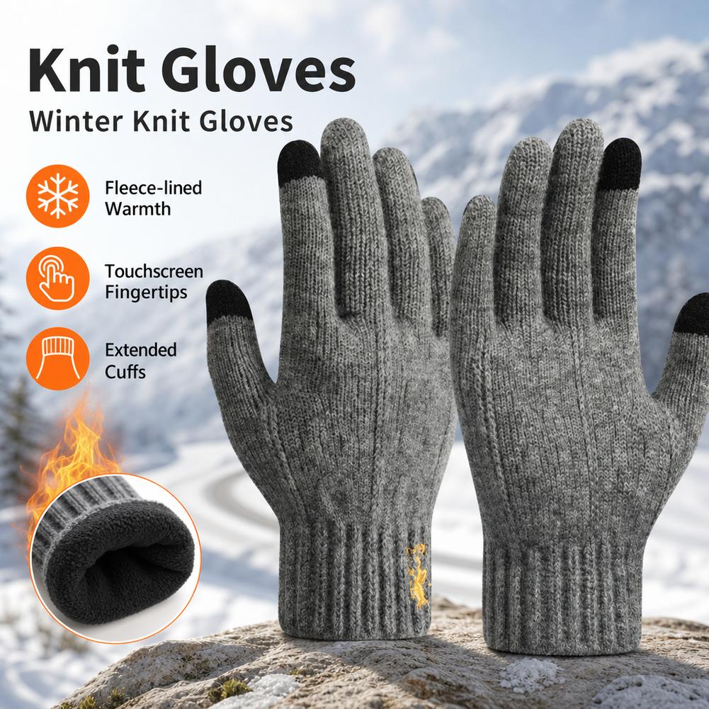 Wool Glove Lined - قفازات صوفية حرارية للرجال 2026، مضادة