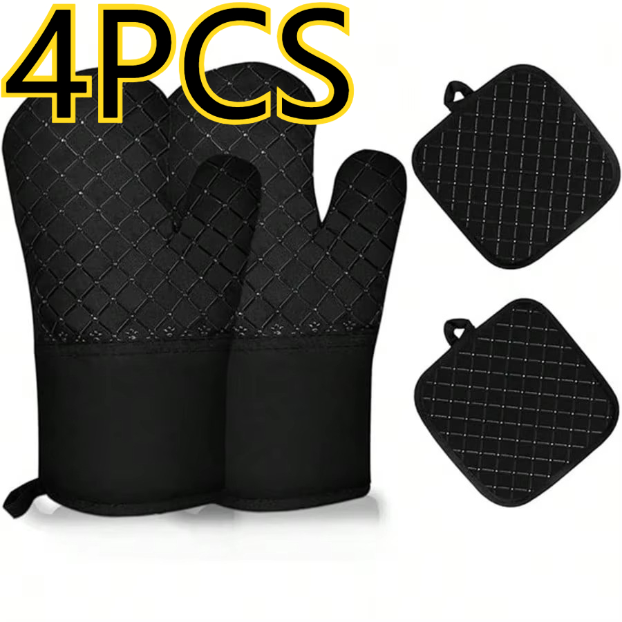 4 قطع من قفازات المطبخ المصنوع - مراجعة Heat Resistant Glove وسعره