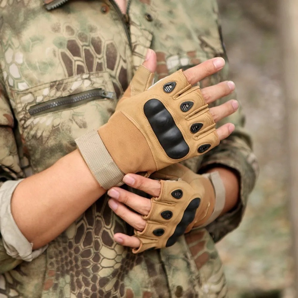 قفازات تكتيكية خارجية كاملة ال - مراجعة Motorcycle Glove Knuckle وسعره