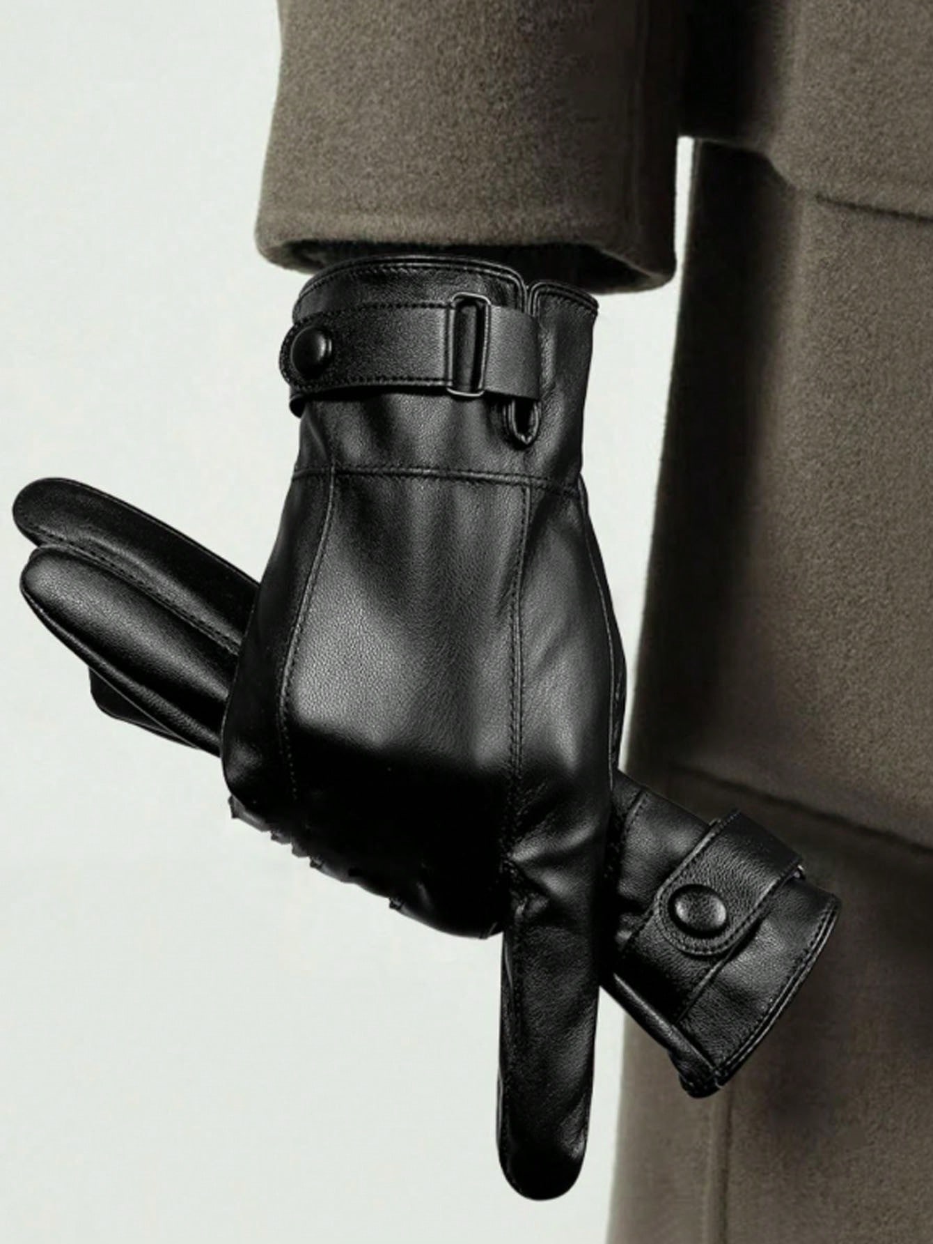 قفازات رجالية شتوية دافئة مصنو - مراجعة Leather Driving Glove وسعره